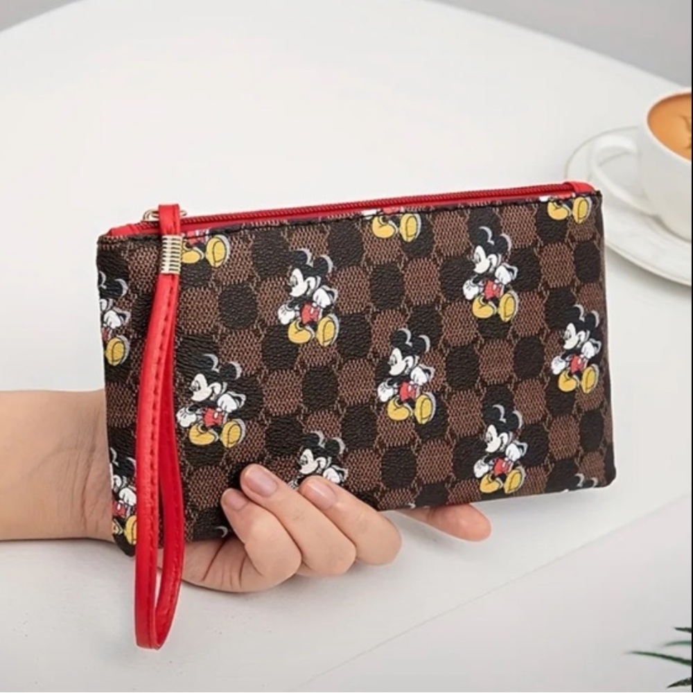 Mickey Mouse Wallet Faux Leather Clutch